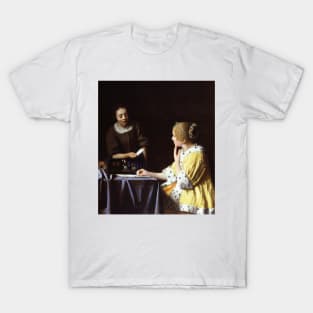 Mistress and Maid by Jan Vermeer T-Shirt